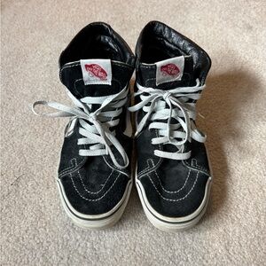 Vans Black and White High-Top Sneakers